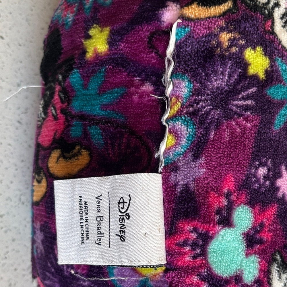 Disney Purple Mickey and Minnie Mouse Vera Bradley Accent Pillow - Picture 2 of 3